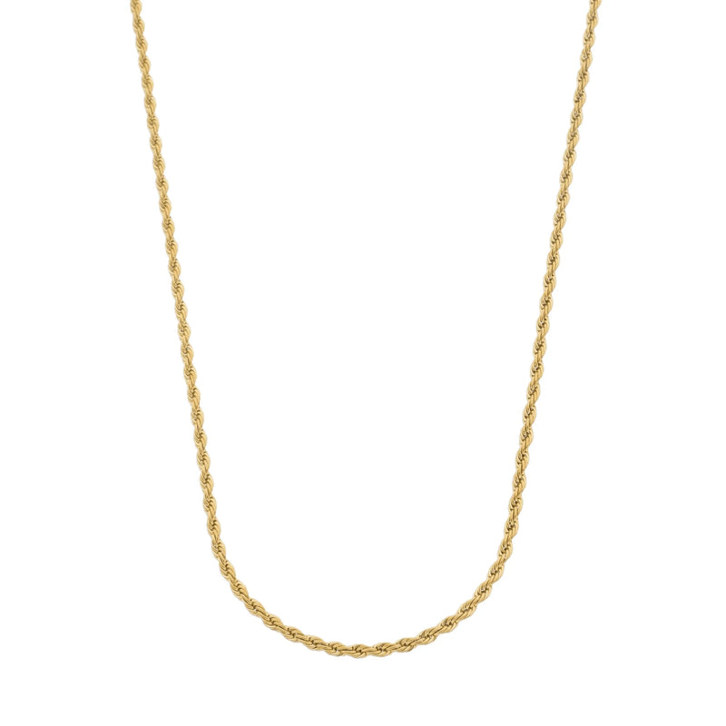 Cordão Baiano Em Aço Inox Dourado